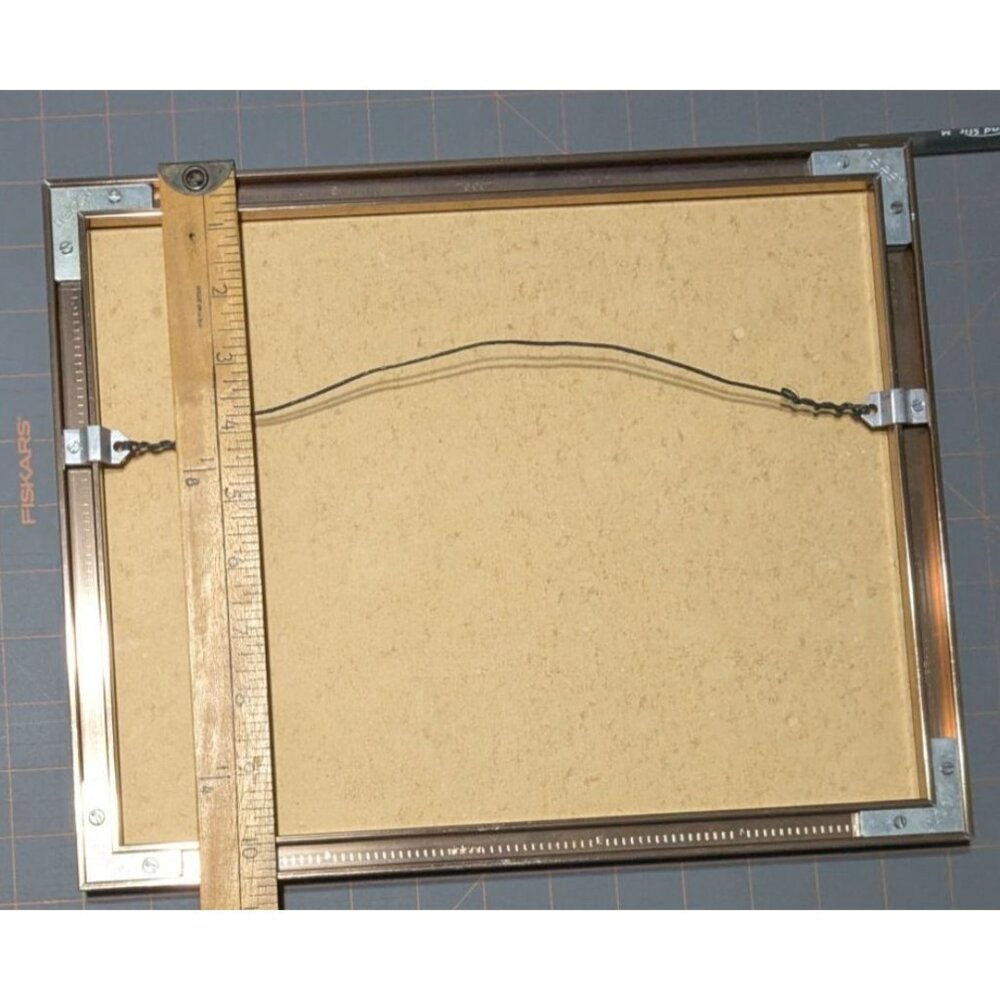 Framed Watercolor Landscape Painting Lavender Mat Rose-Gold Frame signed - Picture 13 of 15